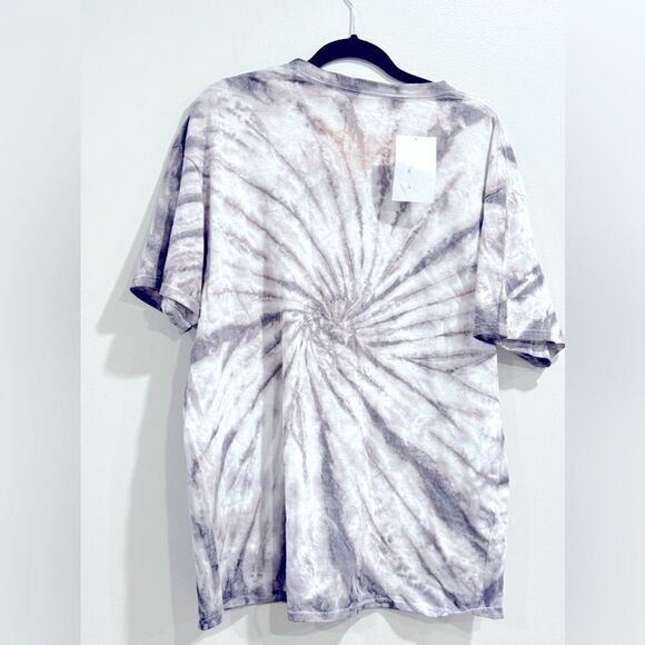 Love Tribe Womens Friends TV Show Gray Tie Dye Short Sleeve T-Shirt Size Large - Picture 4 of 5